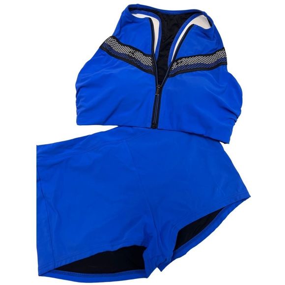 Profile By Gottex Swim Sporty 2 Piece Zip Front Racerback Boy Short
